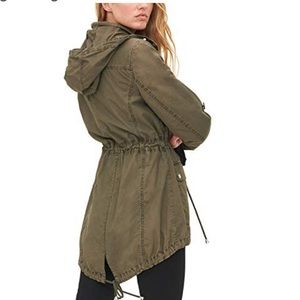 parachute hooded cotton utility jacket